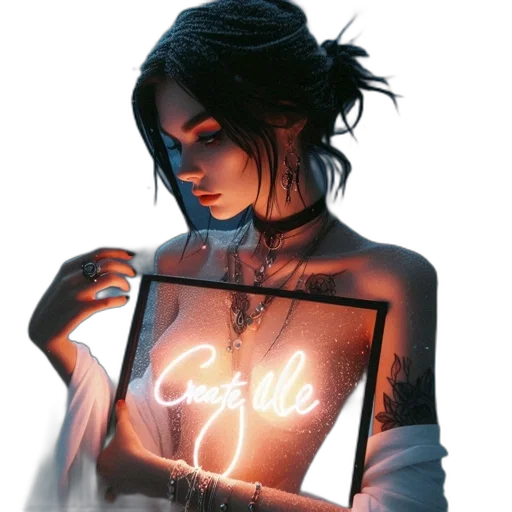 jacket, jewelry, staff, concept art transparent PNG cut-out