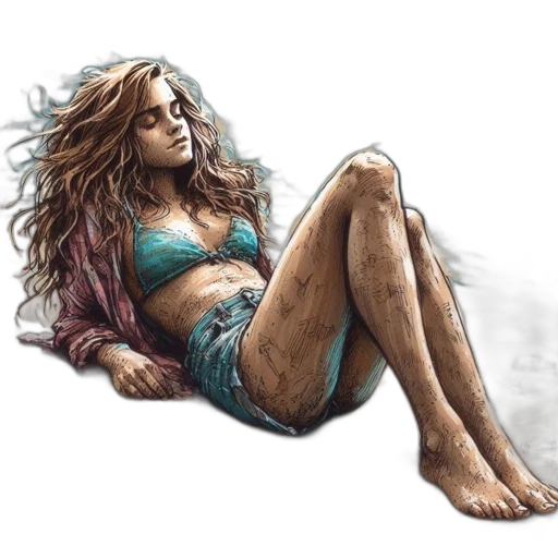 concept art, watercolor, fantasy art, comic book art transparent PNG cut-out