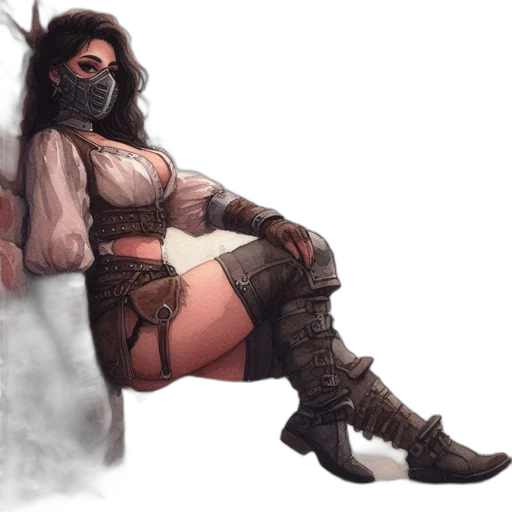 weapon, mask, sword, fantasy art transparent PNG cut-out