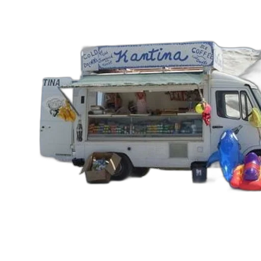 food, 3d render, kantina, truck transparent PNG cut-out