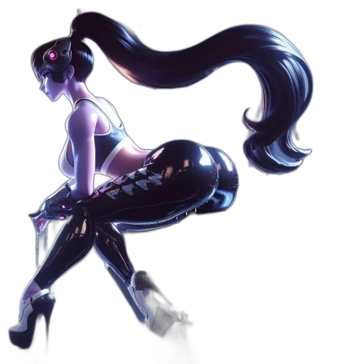 hair, staff, dress, weapon transparent PNG cut-out