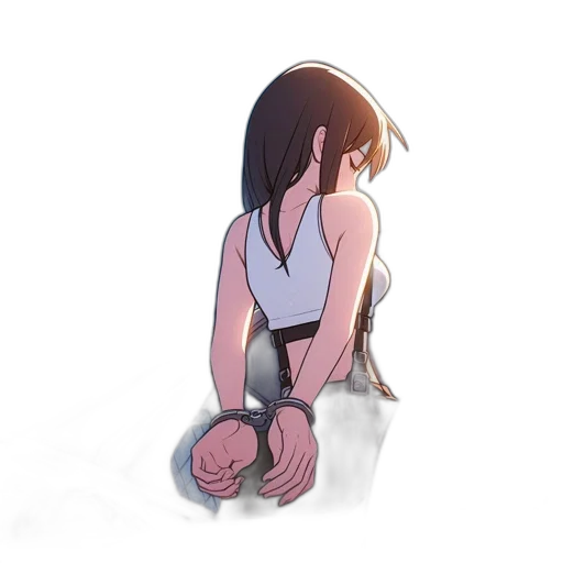 dress, jacket, staff, hair transparent PNG cut-out