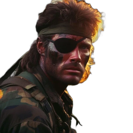 face, weapon, jacket, concept art transparent PNG cut-out