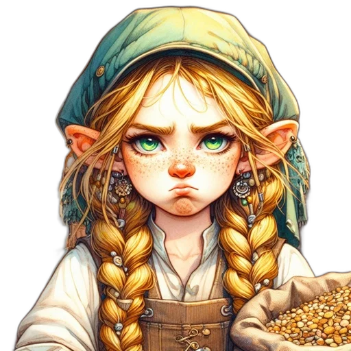 face, staff, jewelry, fantasy art transparent PNG cut-out