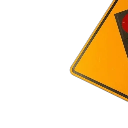 yellow, triangular, traffic, sign transparent PNG cut-out