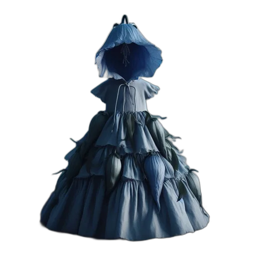dress, crown, hat, 3d render transparent PNG cut-out
