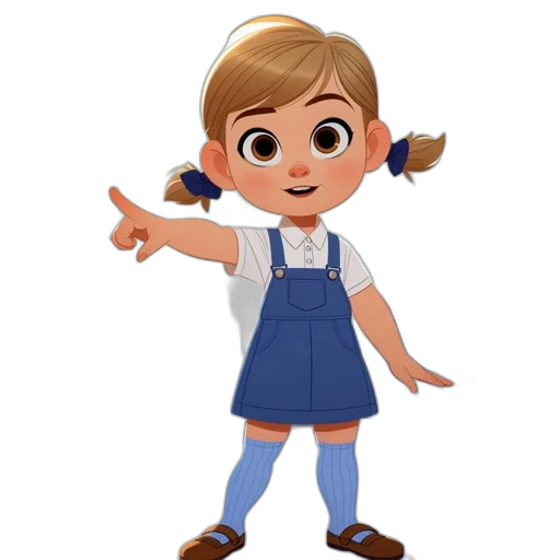dress, staff, face, 3d render transparent PNG cut-out