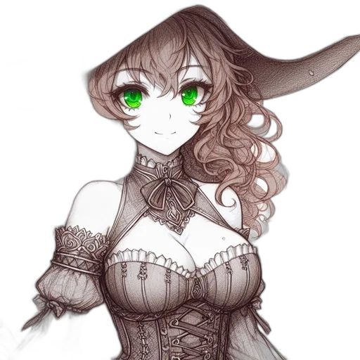 dress, mask, staff, fantasy art transparent PNG cut-out