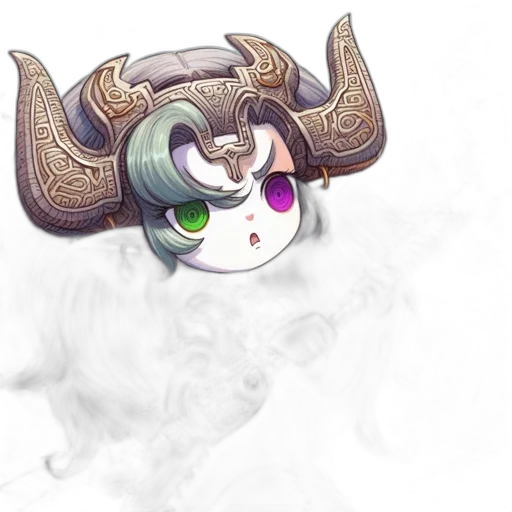 dragon, mask, staff, fantasy art transparent PNG cut-out
