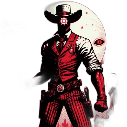 comic book art, concept art, cartoon, red transparent PNG cut-out