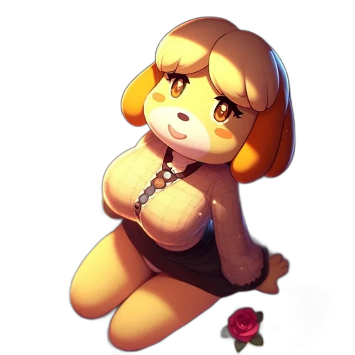 dress, flower, staff, robot transparent PNG cut-out