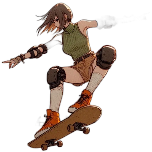 concept art, fantasy art, watercolor, anime transparent PNG cut-out