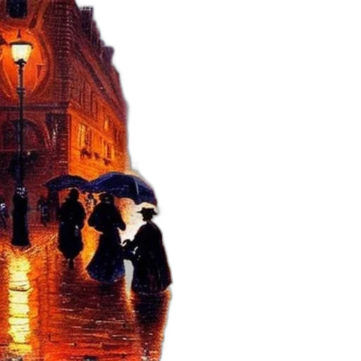 umbrella, oil painting, photorealistic, concept art transparent PNG cut-out
