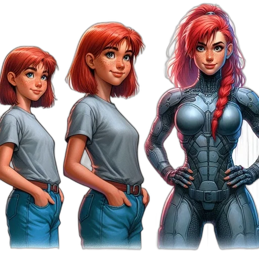 comic book art, concept art, cartoon, pixel art transparent PNG cut-out
