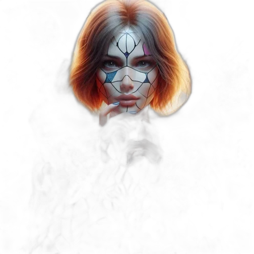 mask, face, hair, creature transparent PNG cut-out