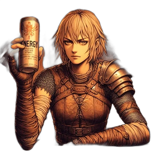 bottle, weapon, dragon, hair transparent PNG cut-out