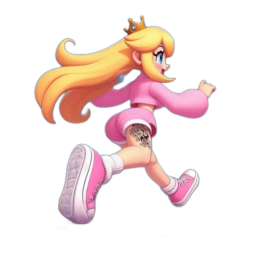 hair, weapon, dress, staff transparent PNG cut-out