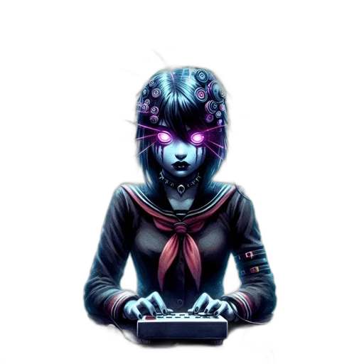 mask, robot, staff, creature transparent PNG cut-out