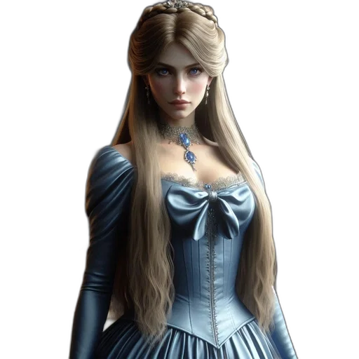dress, face, fantasy art, concept art transparent PNG cut-out