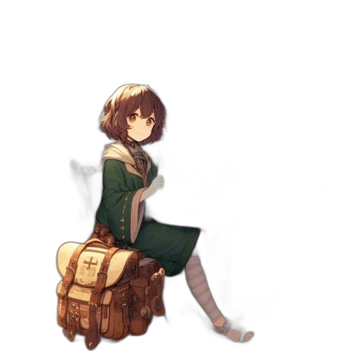 dress, staff, crown, weapon transparent PNG cut-out