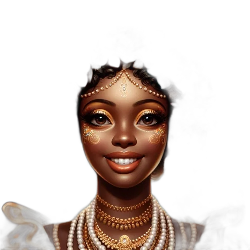 jewelry, crown, face, staff transparent PNG cut-out