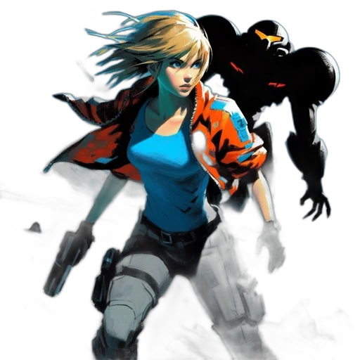 concept art, comic book art, pixel art, fantasy art transparent PNG cut-out