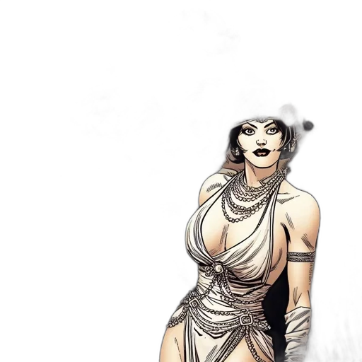 dress, comic book art, concept art, fantasy art transparent PNG cut-out