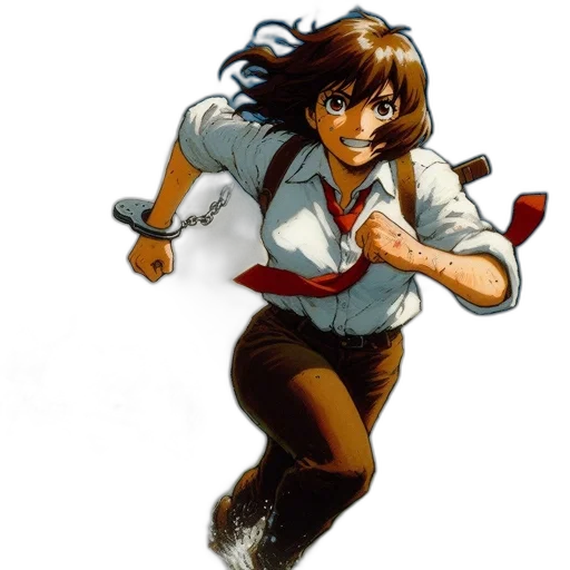 staff, weapon, jacket, comic book art transparent PNG cut-out
