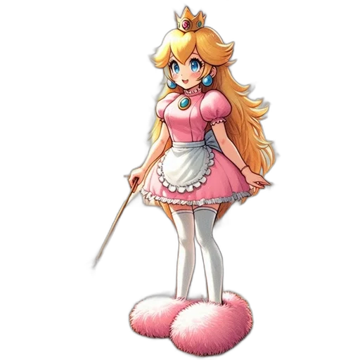 dress, staff, crown, weapon transparent PNG cut-out