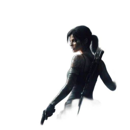 weapon, robot, jacket, staff transparent PNG cut-out
