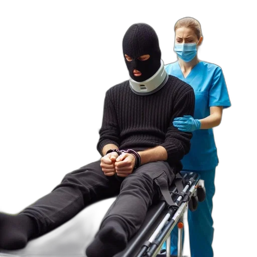 mask, staff, cyberpunk, person transparent PNG cut-out
