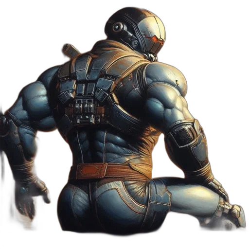 robot, jacket, weapon, mask transparent PNG cut-out