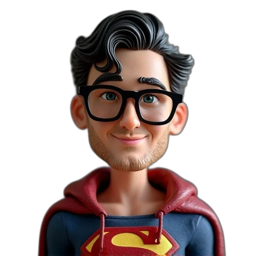 face, cartoon, comic book art, 3d render transparent PNG cut-out