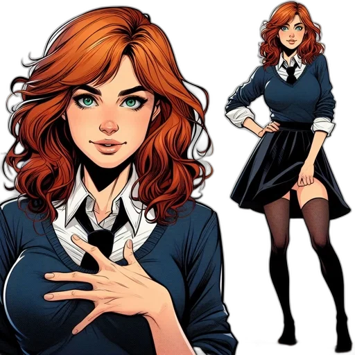 comic book art, concept art, cartoon, anime transparent PNG cut-out