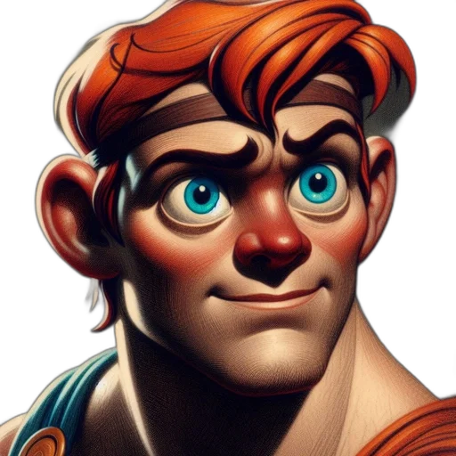 face, crown, comic book art, photorealistic transparent PNG cut-out