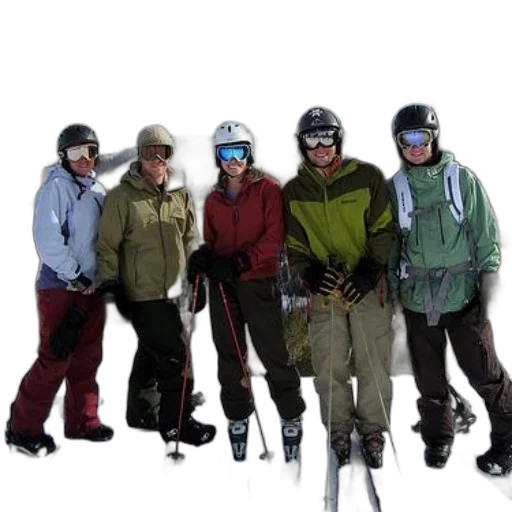 staff, jacket, snow, five transparent PNG cut-out