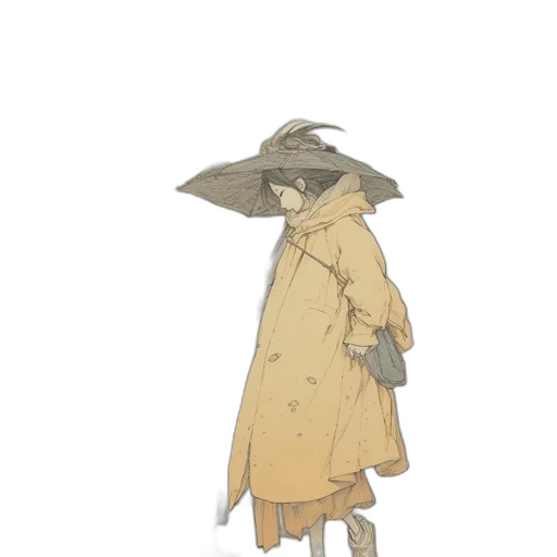 hat, dress, staff, jacket transparent PNG cut-out