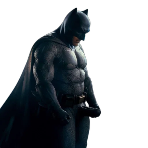 concept art, comic book art, 3d render, batman transparent PNG cut-out
