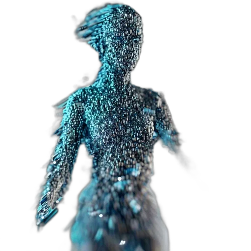 dress, robot, creature, hair transparent PNG cut-out