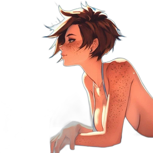 dress, creature, hair, watercolor transparent PNG cut-out