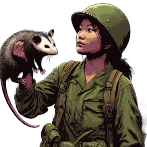 animal, jacket, weapon, staff transparent PNG cut-out