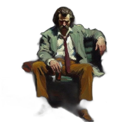 jacket, face, furniture, concept art transparent PNG cut-out