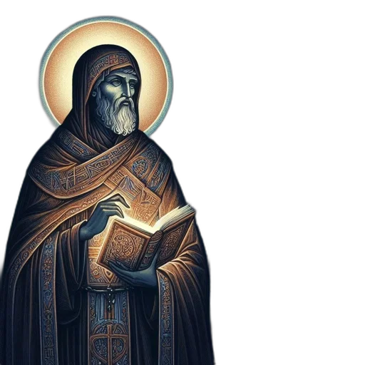 eastern, orthodox, monk, stands transparent PNG cut-out