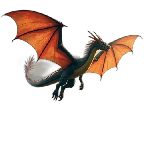 dragon, creature, animal, staff transparent PNG cut-out