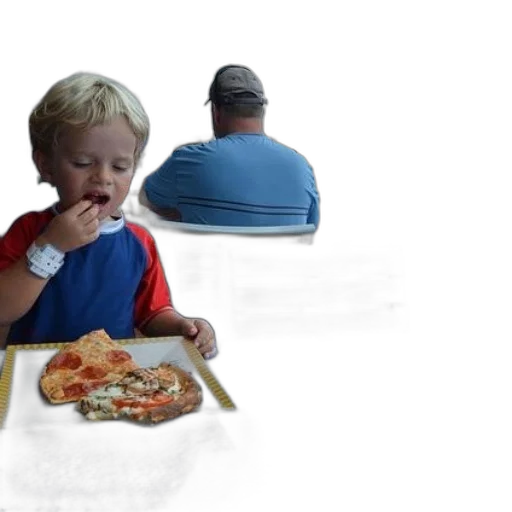 food, 3d render, child, eats transparent PNG cut-out