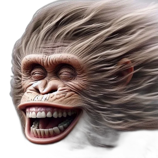 creature, hair, animal, face transparent PNG cut-out