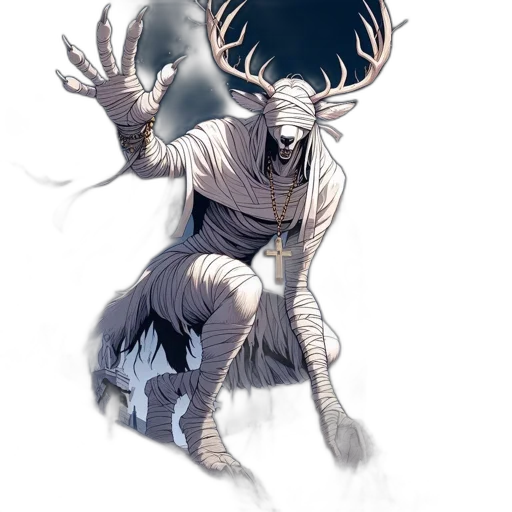 creature, animal, staff, mask transparent PNG cut-out