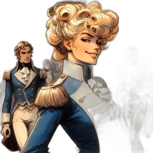 crown, staff, hair, face transparent PNG cut-out