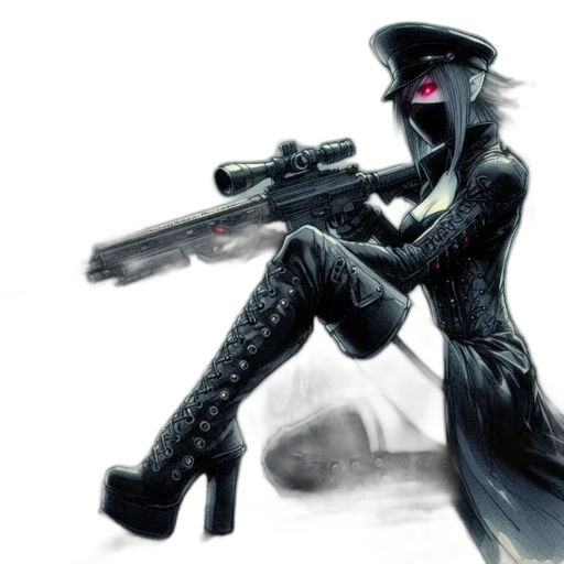 weapon, concept art, comic book art, cyberpunk transparent PNG cut-out