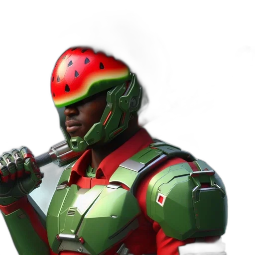 robot, weapon, staff, 3d render transparent PNG cut-out